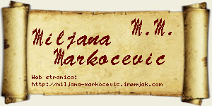 Miljana Markočević vizit kartica
